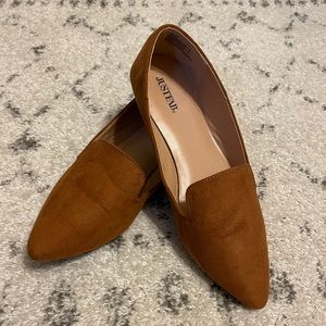 JustFab suede pointed loafers